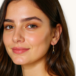 Auskarai "Dangler zirconia"