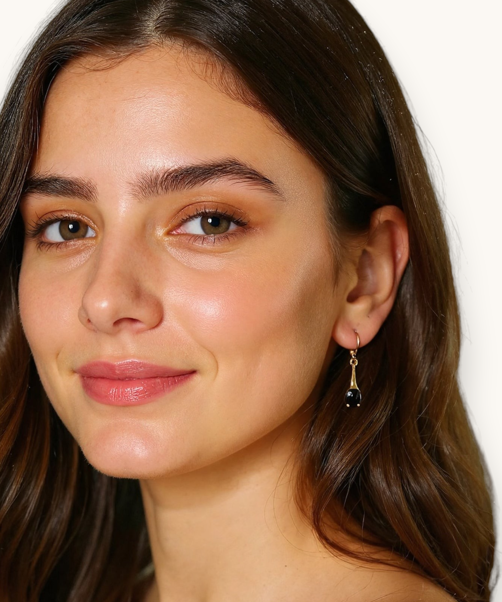 Auskarai "Dangler zirconia"