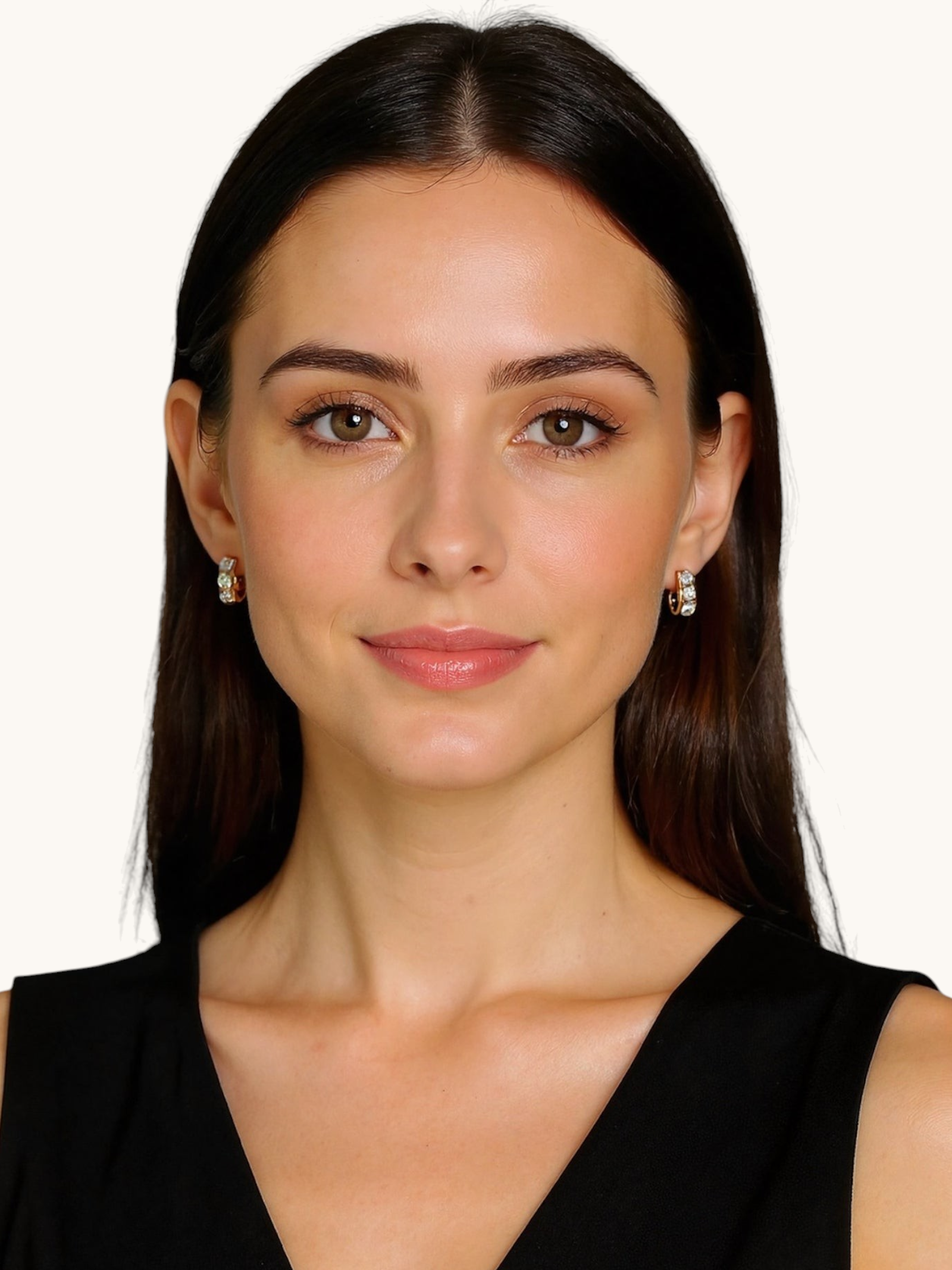Auskarai "Rose red earrings"