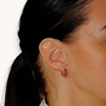 Auskarai "Rose red earrings"