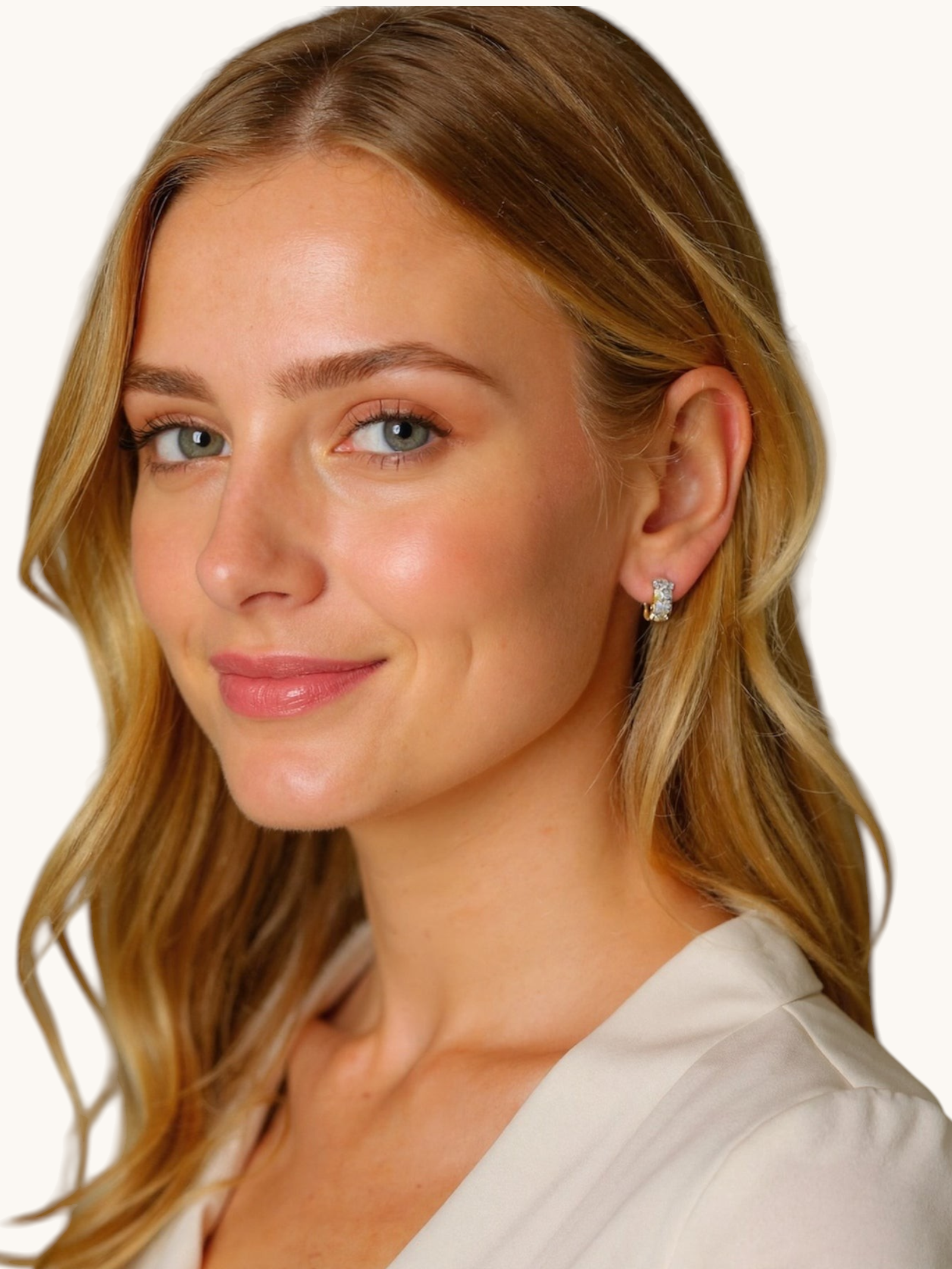 Auskarai "Shinning hoop earrings"
