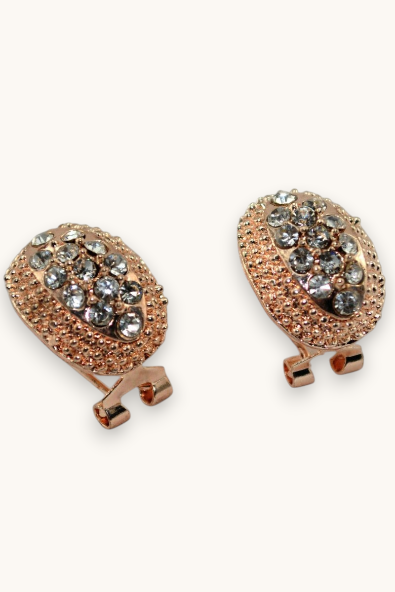 Auskarai "Oval crystal"