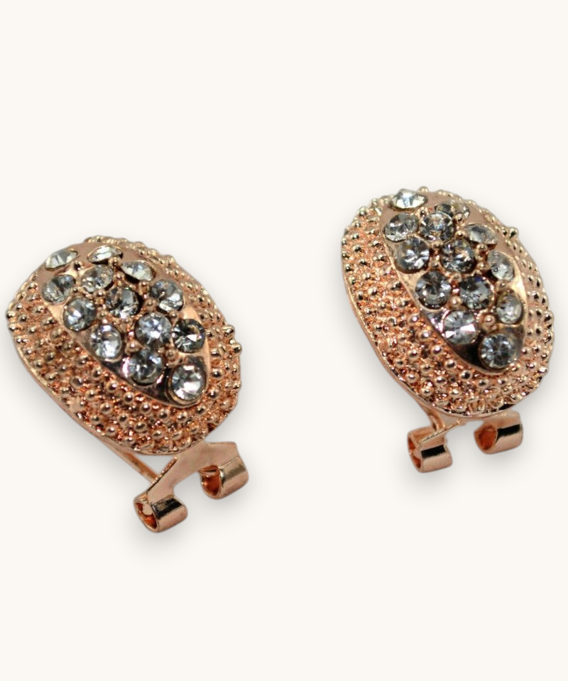 Auskarai "Oval crystal"