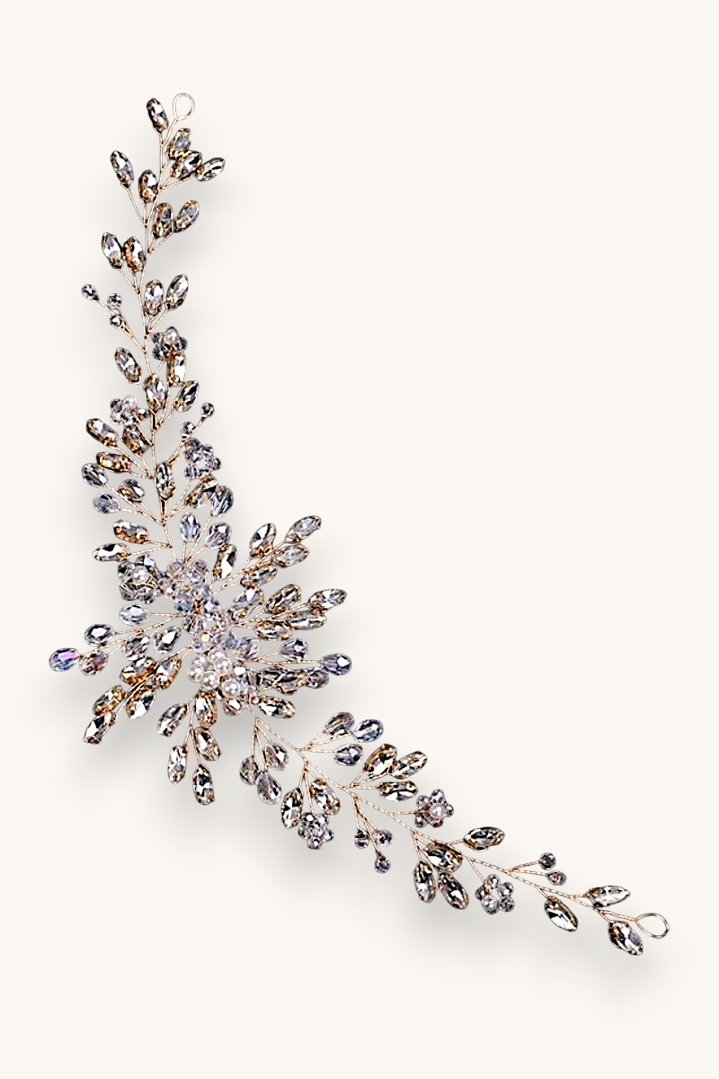 Plaukų sagė "Luxury crystal flower comb"