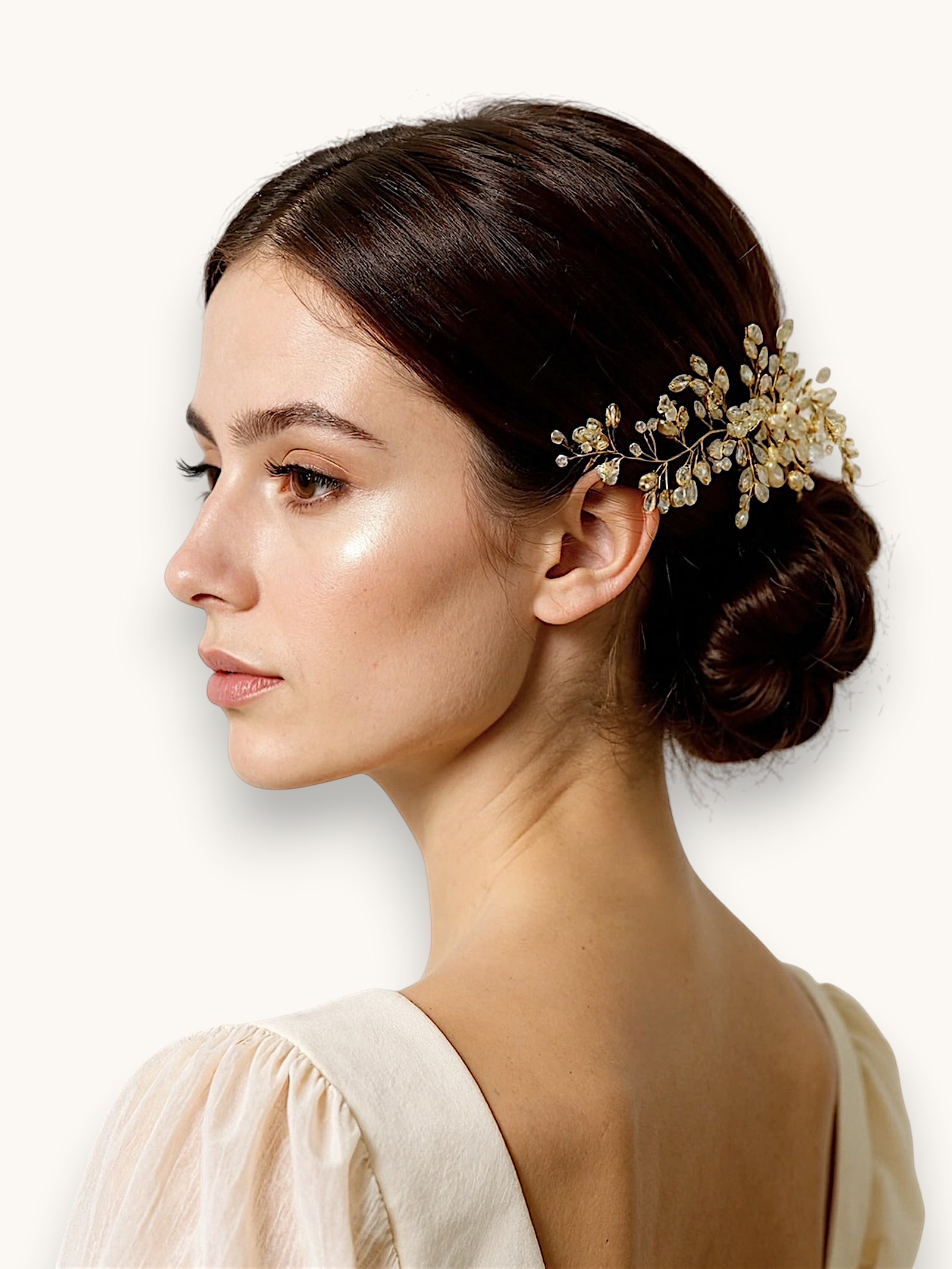 Plaukų sagė "Luxury crystal flower comb"