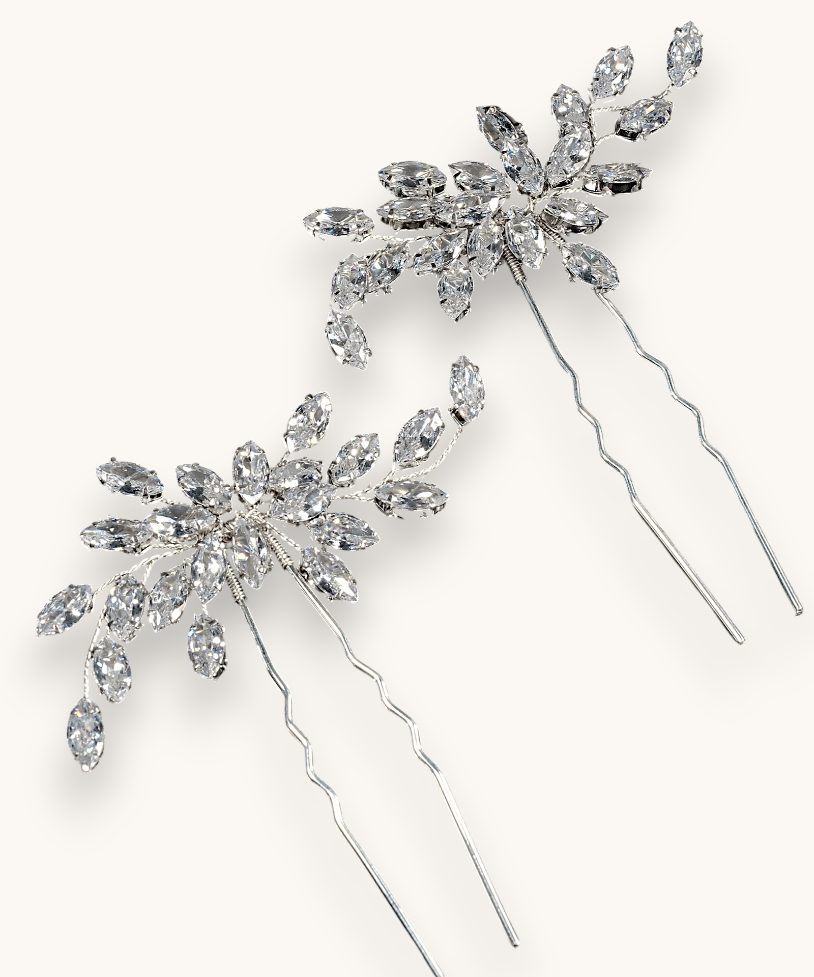 Plaukų smeigtukas/sagė "Golden crystal pin"