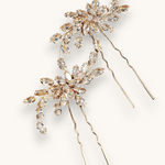 Plaukų smeigtukas/sagė "Golden crystal pin"