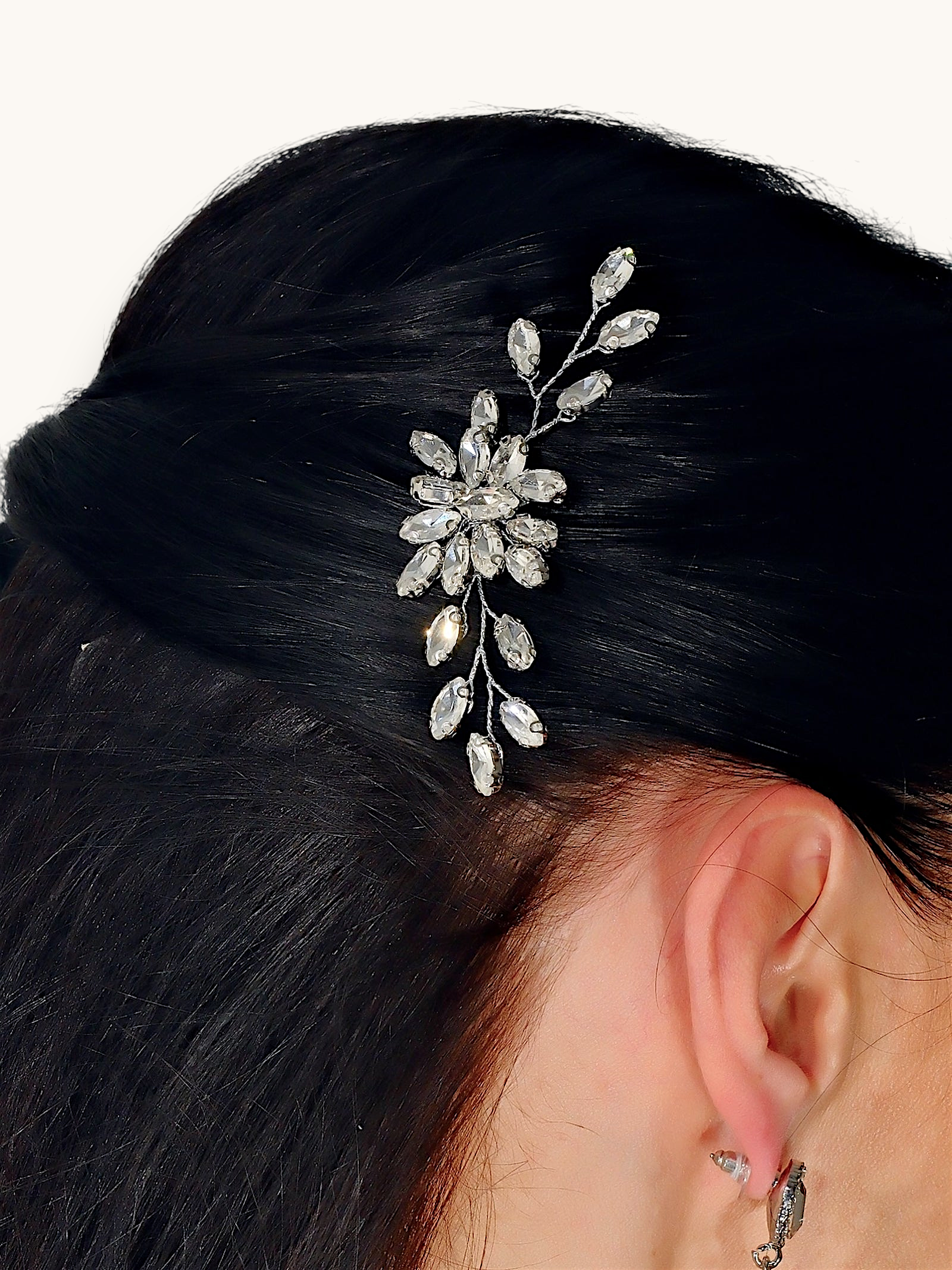 Plaukų smeigtukas/sagė "Golden crystal pin"