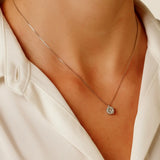 Grandinėlė ant kaklo "White Zircon"