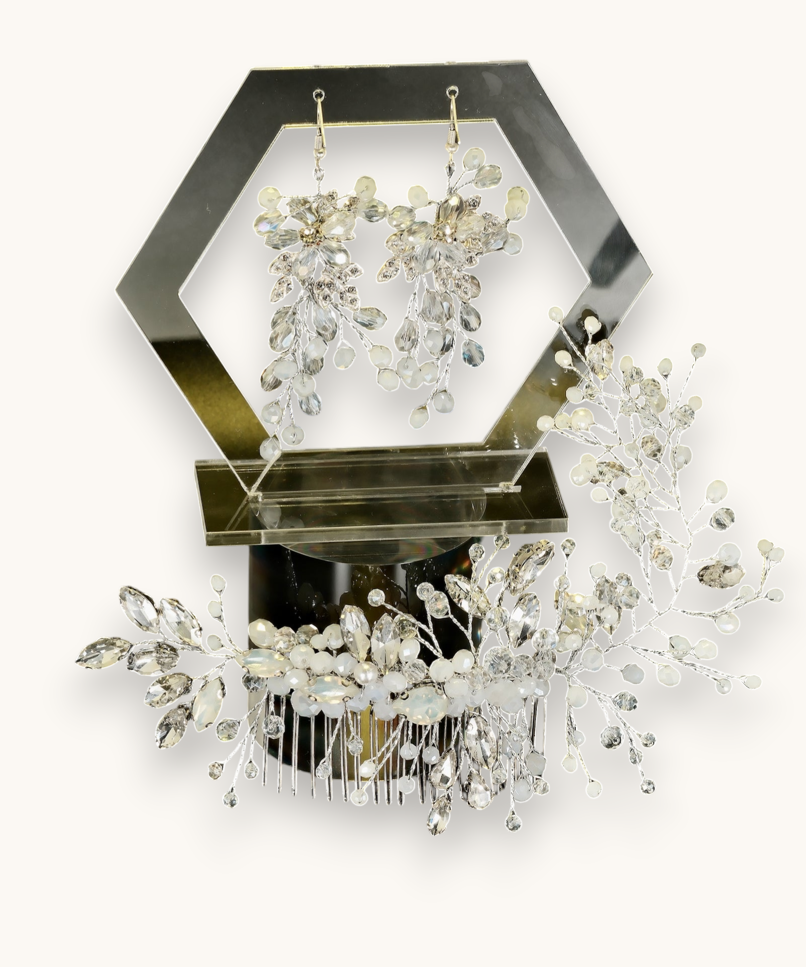 Papuošalų rinkinys "White bride set"