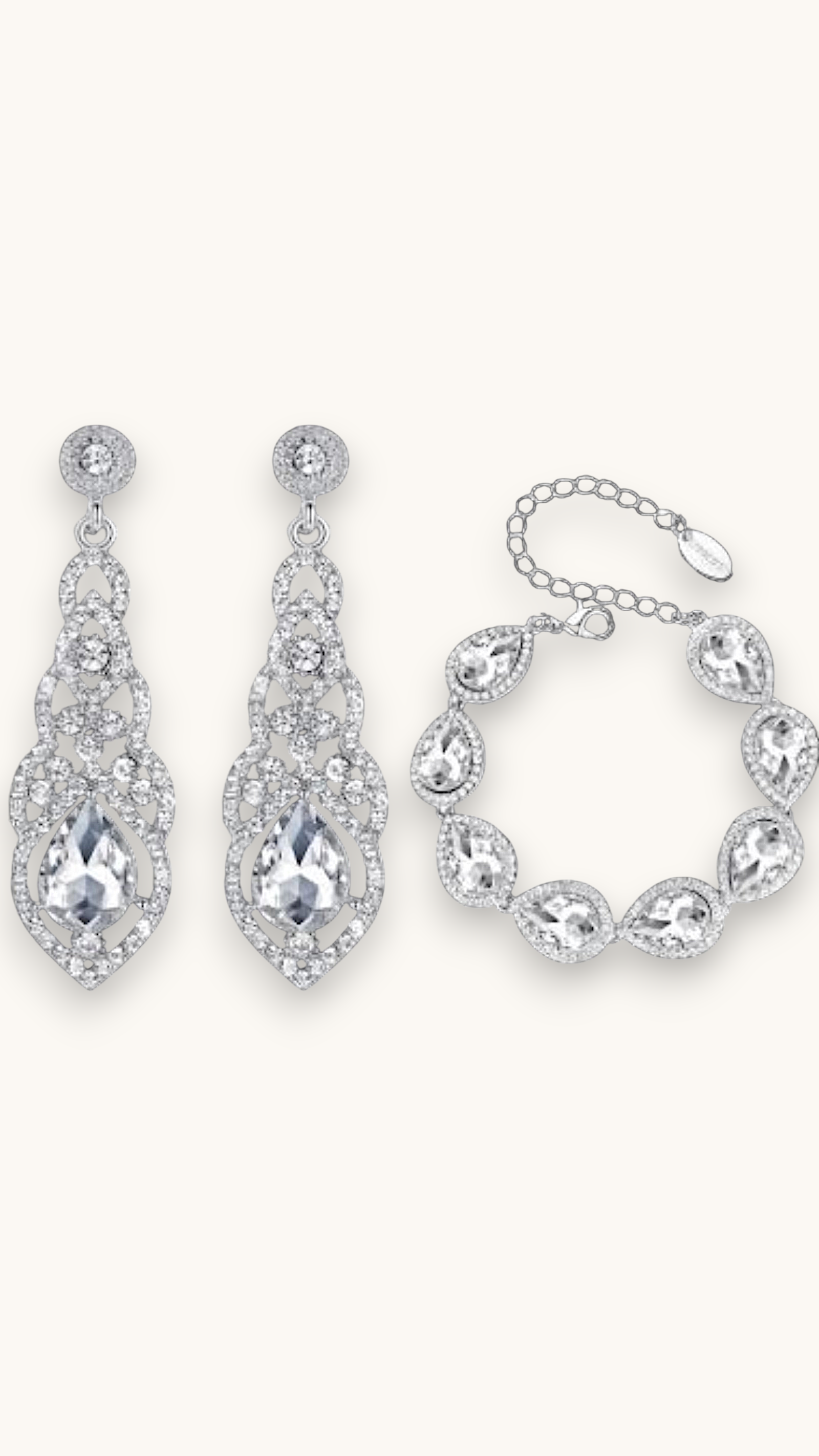 Papuošalų rinkinys "Crystal silver set"