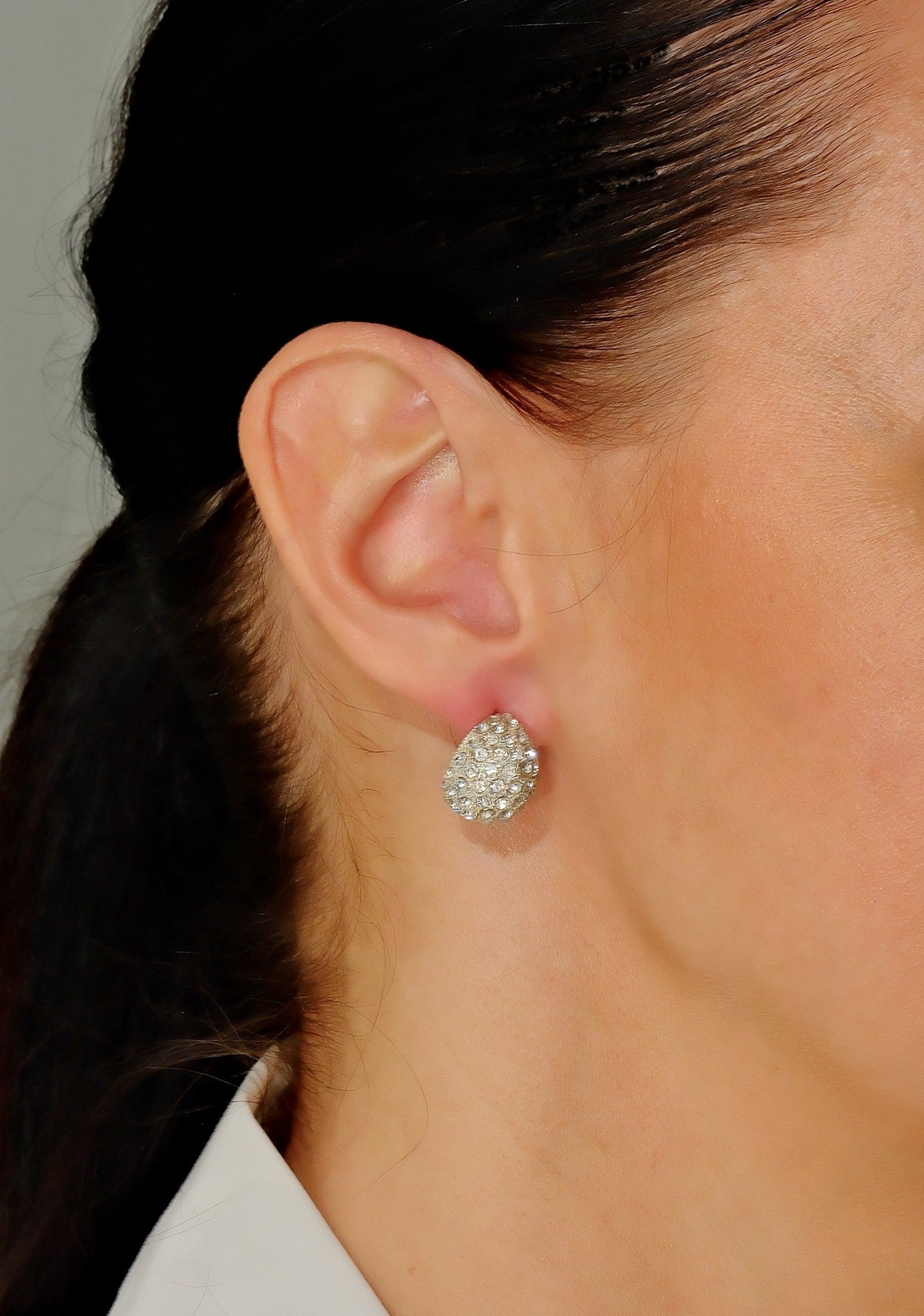 Auskarai "Crystal hoop"