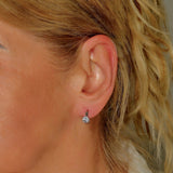 Auskarai "Glitter silver earrings"