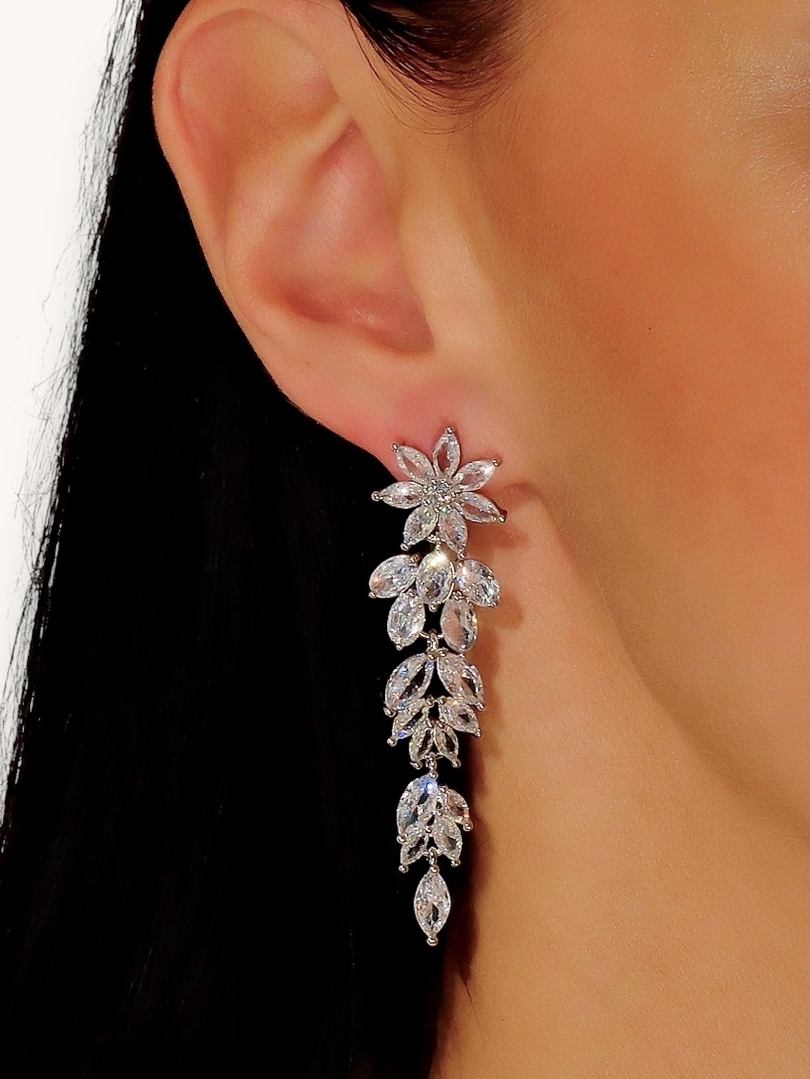Auskarai "Floral Drops"