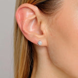 Auskarai "Shiny White"