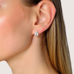 Auskarai "Silver Shiny Zircon"
