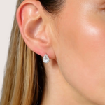 Auskarai "Silver Shiny Zircon"