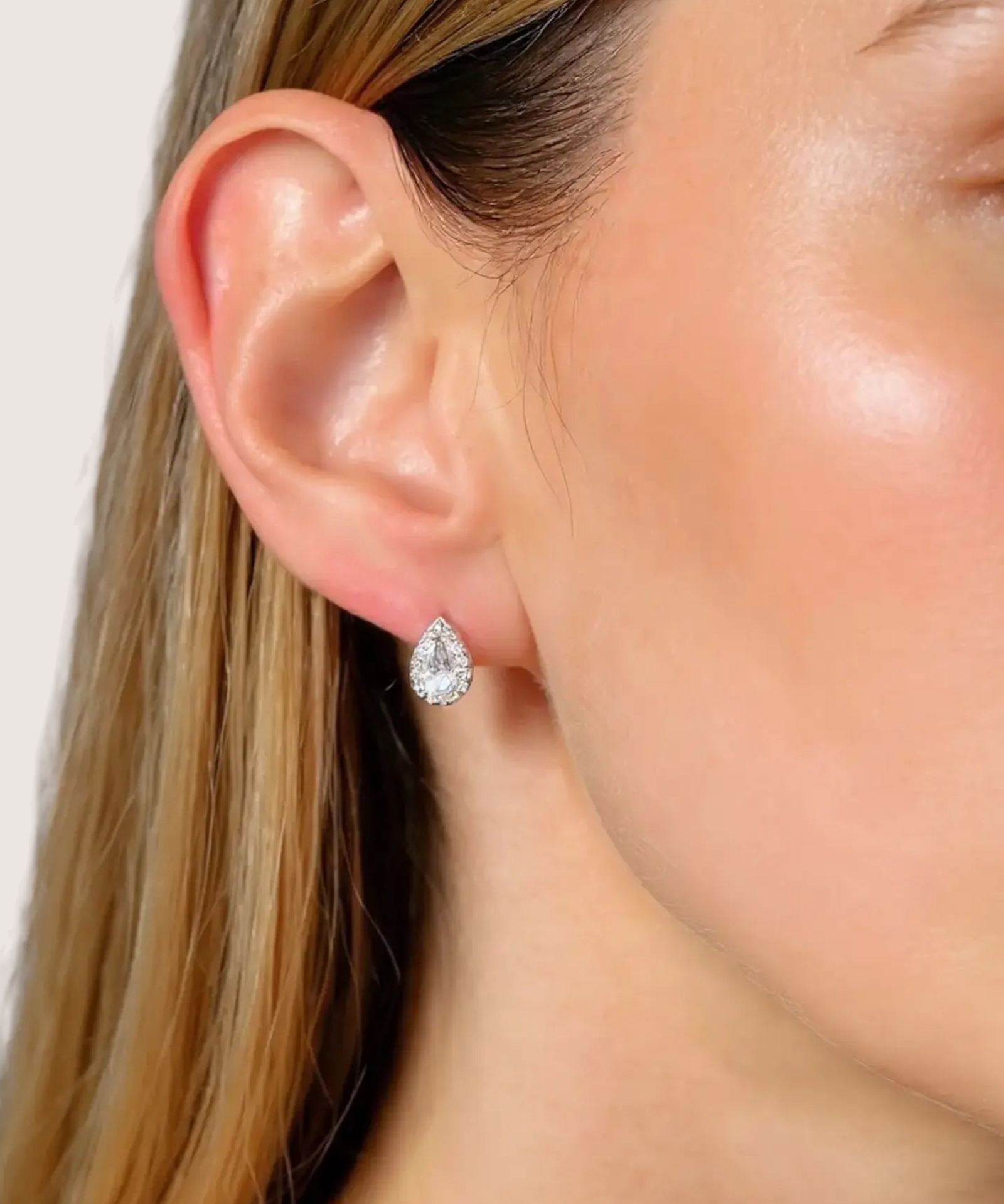 Auskarai "Silver Shiny Zircon"