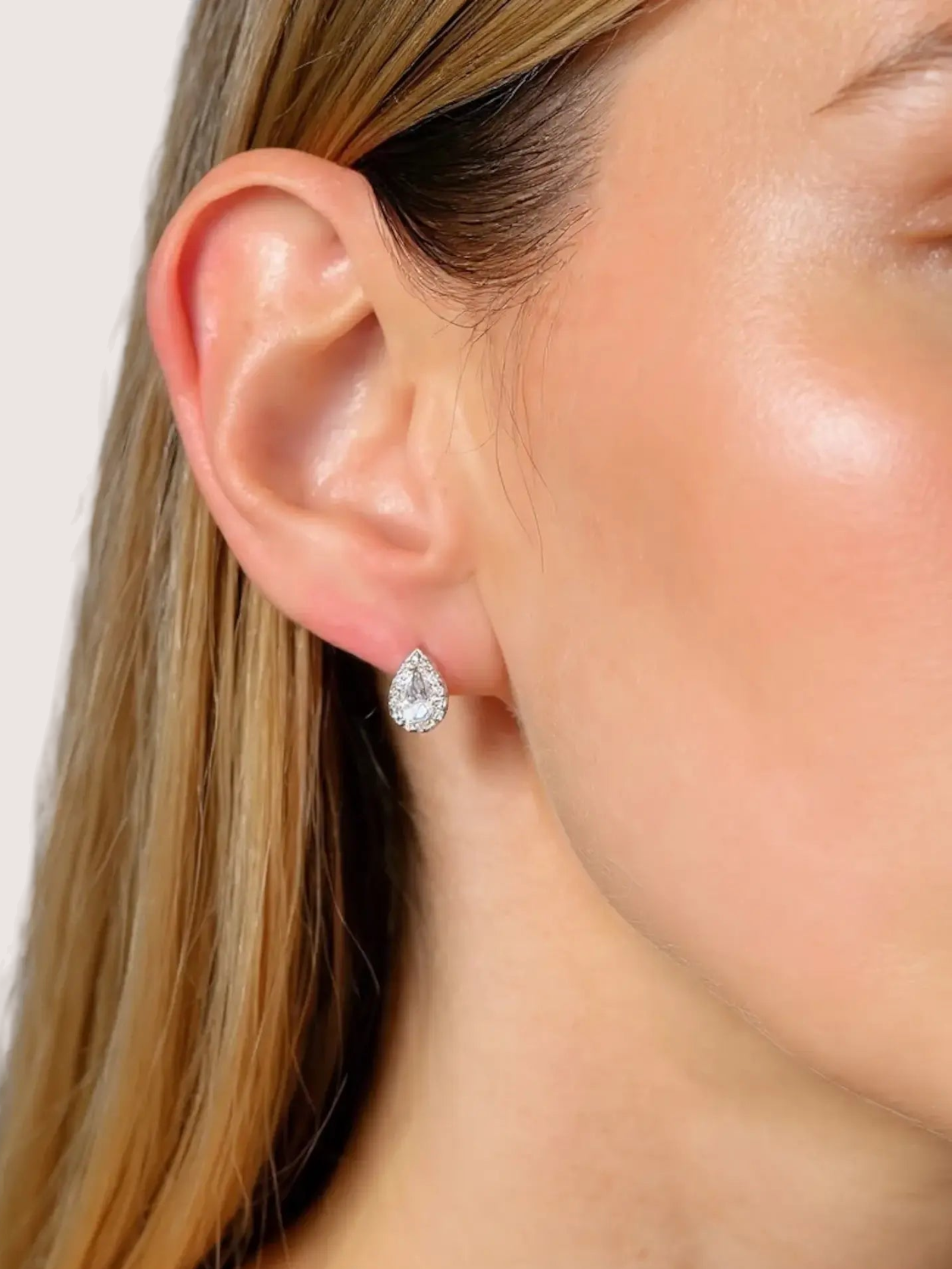 Auskarai "Silver Shiny Zircon"