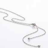 Necklace Long silver ball