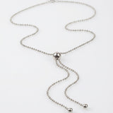 Necklace Long silver ball