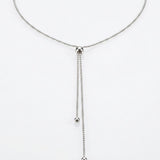 Necklace Long silver ball
