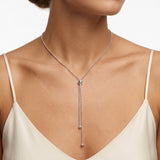 Necklace Long silver ball