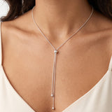 Necklace Long silver ball