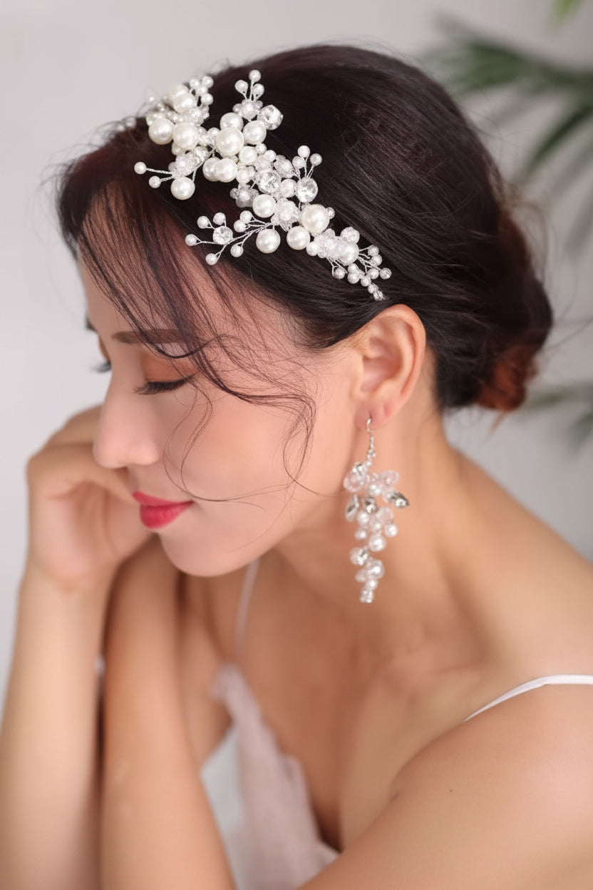 Papuošalų rinkinys Ivory Blossom Set — Luxiage