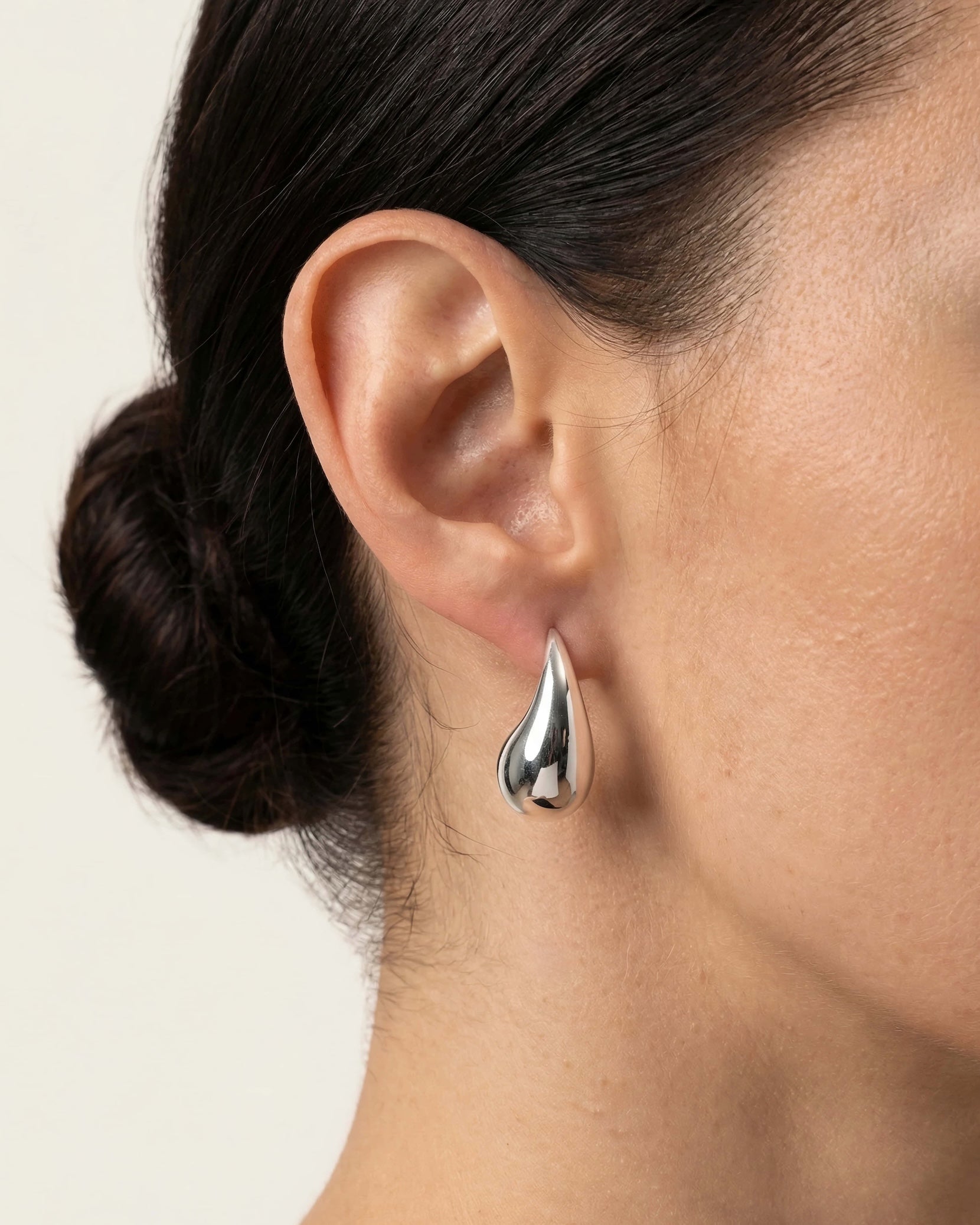 Auskarai Glossy Tear-Drop — Luxiage