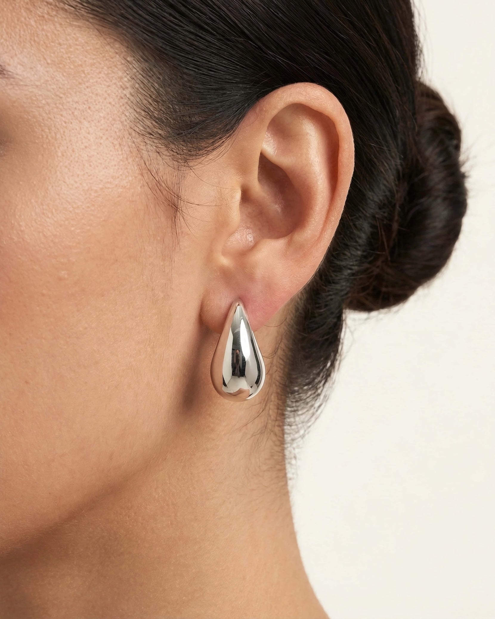 Auskarai Glossy Tear-Drop — Luxiage