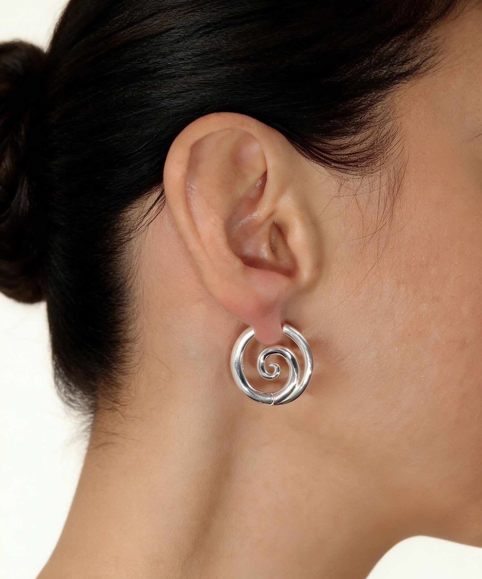 Auskarai Round Spiral — Luxiage