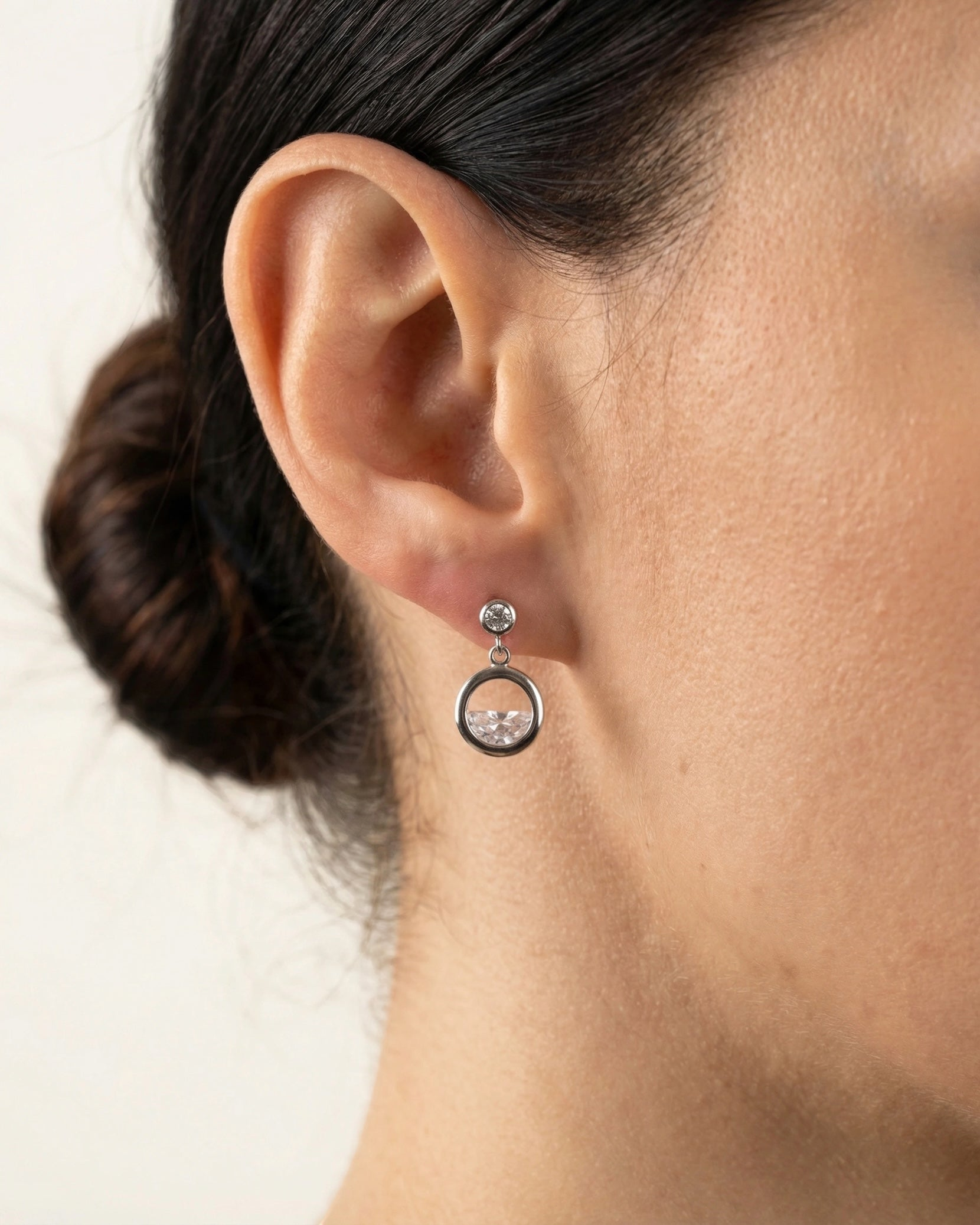 Auskarai Silver CZ — Luxiage