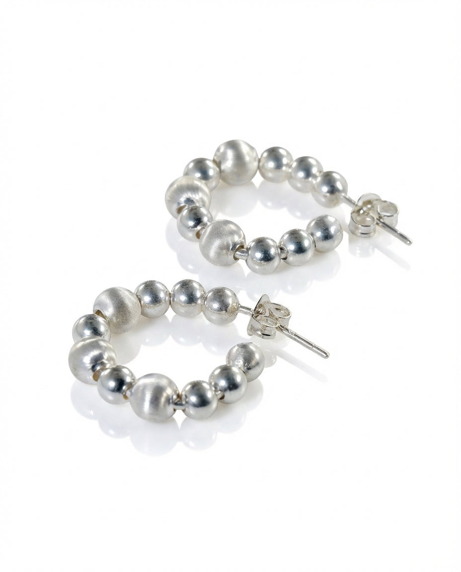 Auskarai Round Bead Hoop — Luxiage