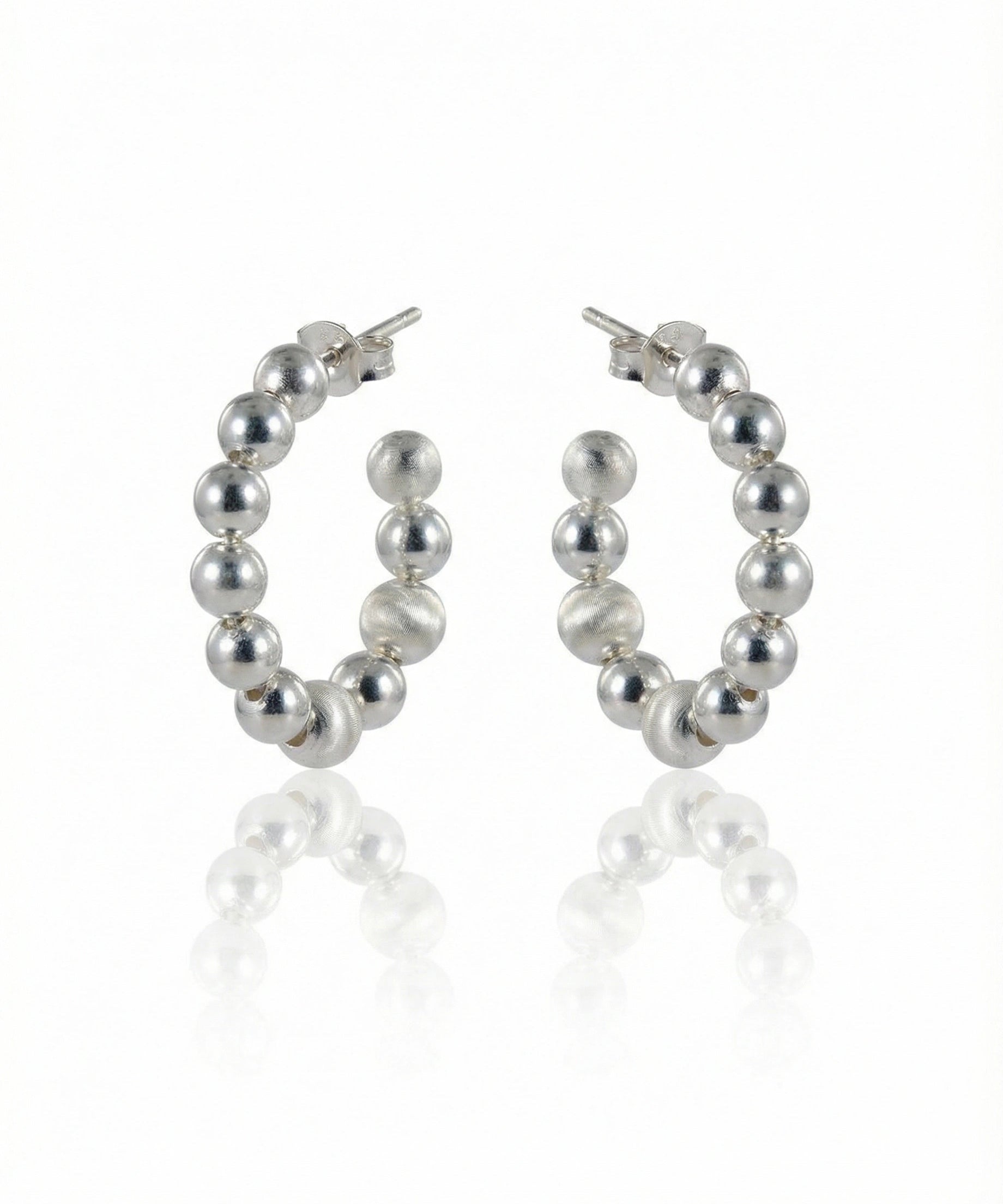 Auskarai Round Bead Hoop — Luxiage