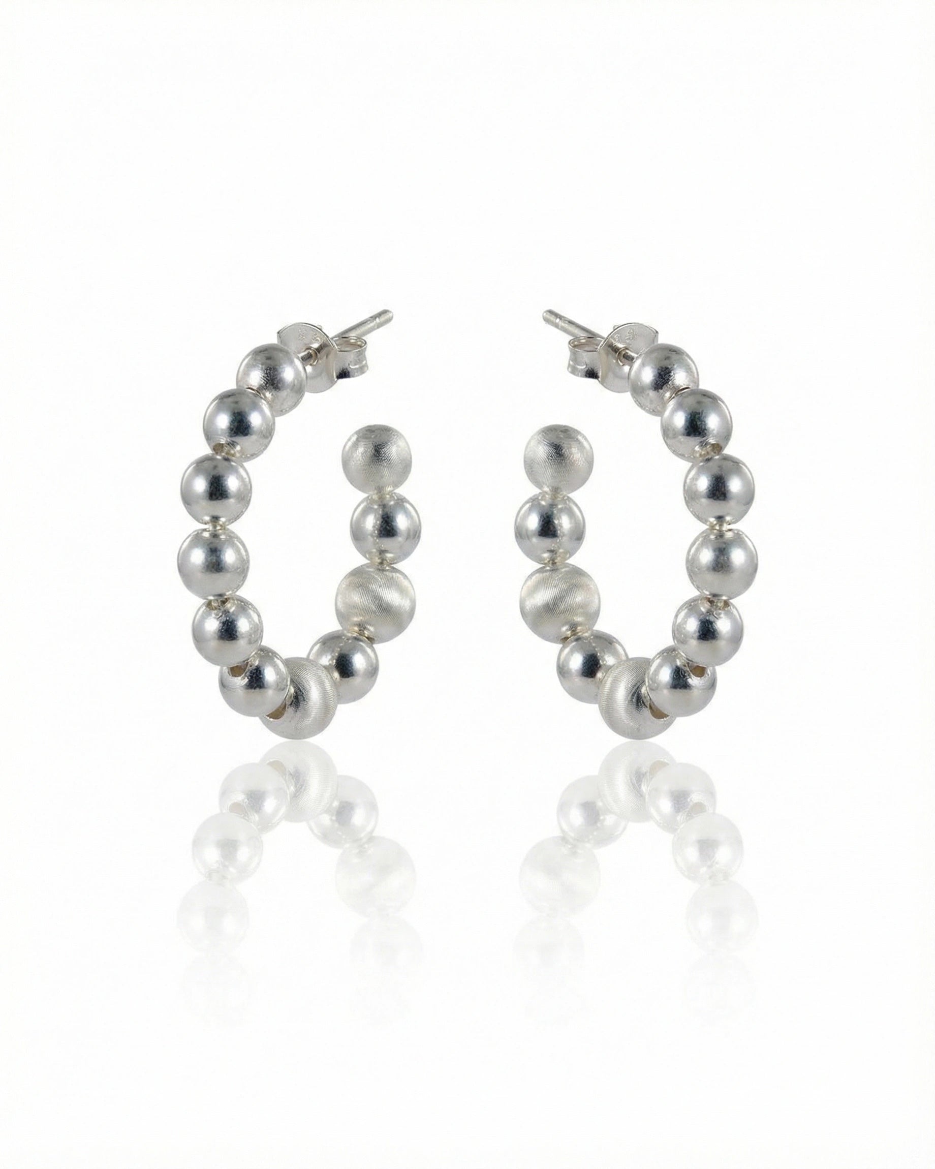 Auskarai Round Bead Hoop — Luxiage