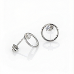 Auskarai Circle Crystal — Luxiage