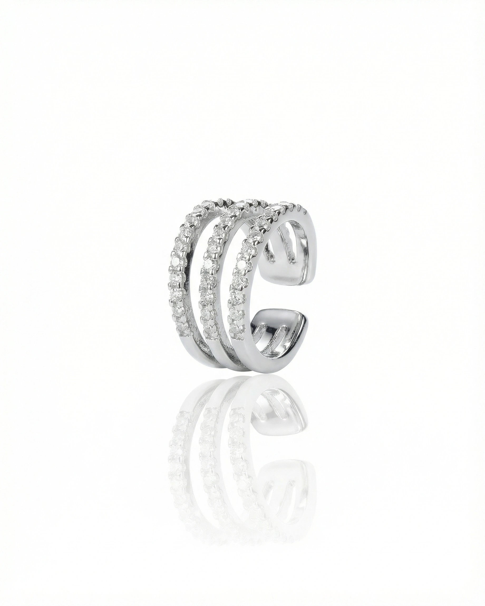 Auskarai Sparkling cuf — Luxiage