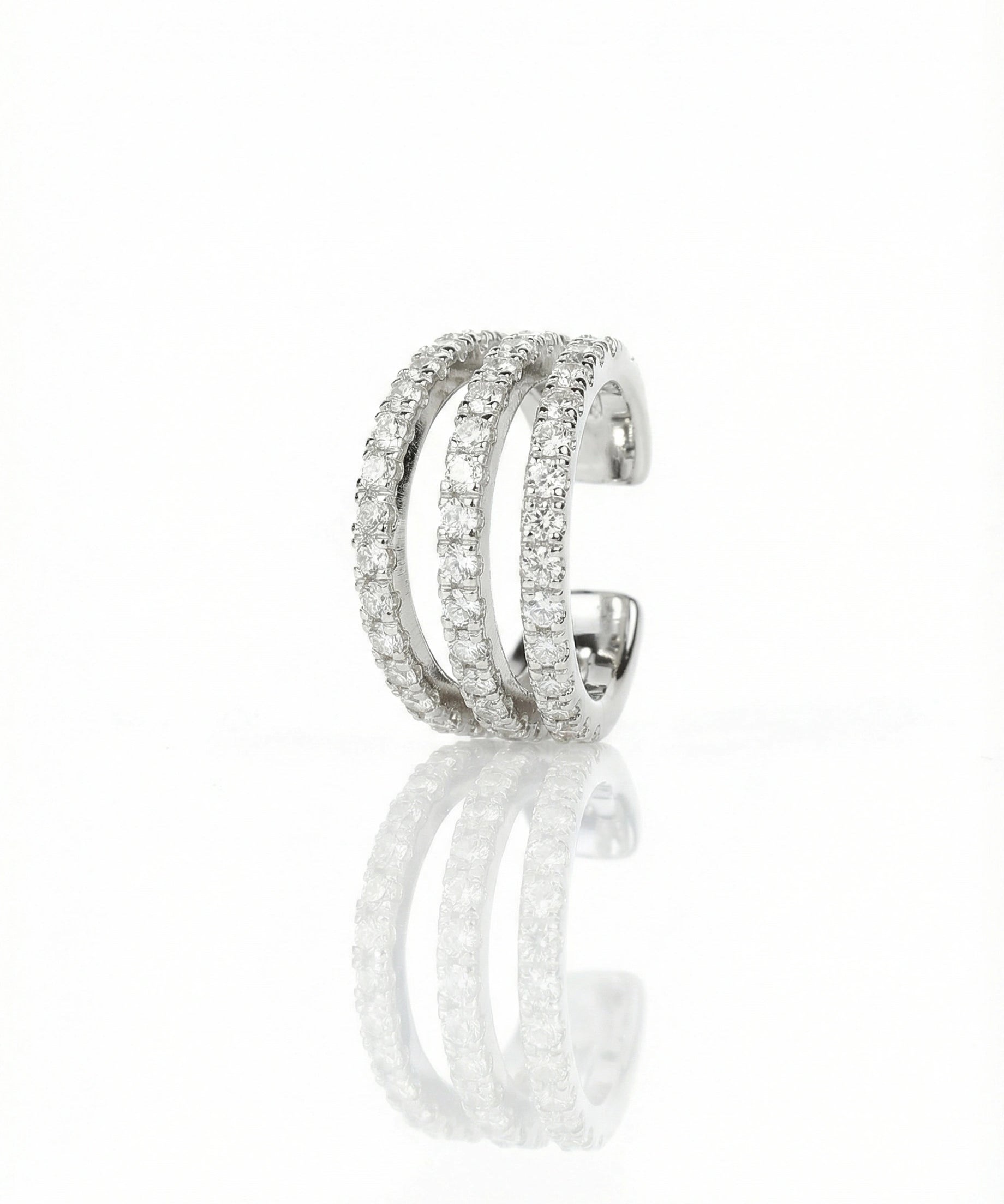 Auskarai Sparkling cuf — Luxiage