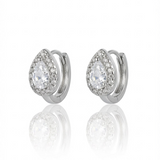 Auskarai Silver Shiny Zircon — Luxiage