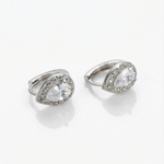 Auskarai Silver Shiny Zircon — Luxiage