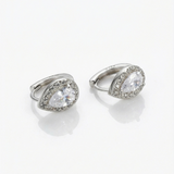 Auskarai Silver Shiny Zircon — Luxiage