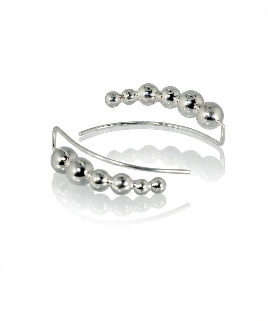 Auskarai Curved Ball — Luxiage