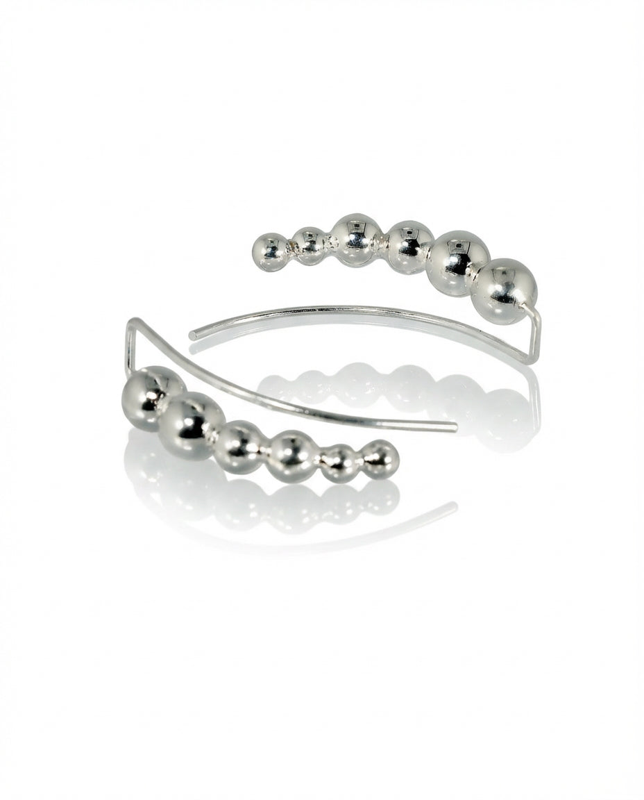 Auskarai Curved Ball — Luxiage