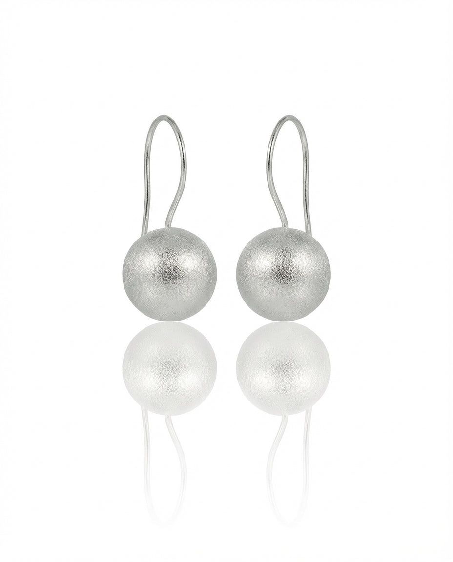 Auskarai Brushed Ball — Luxiage