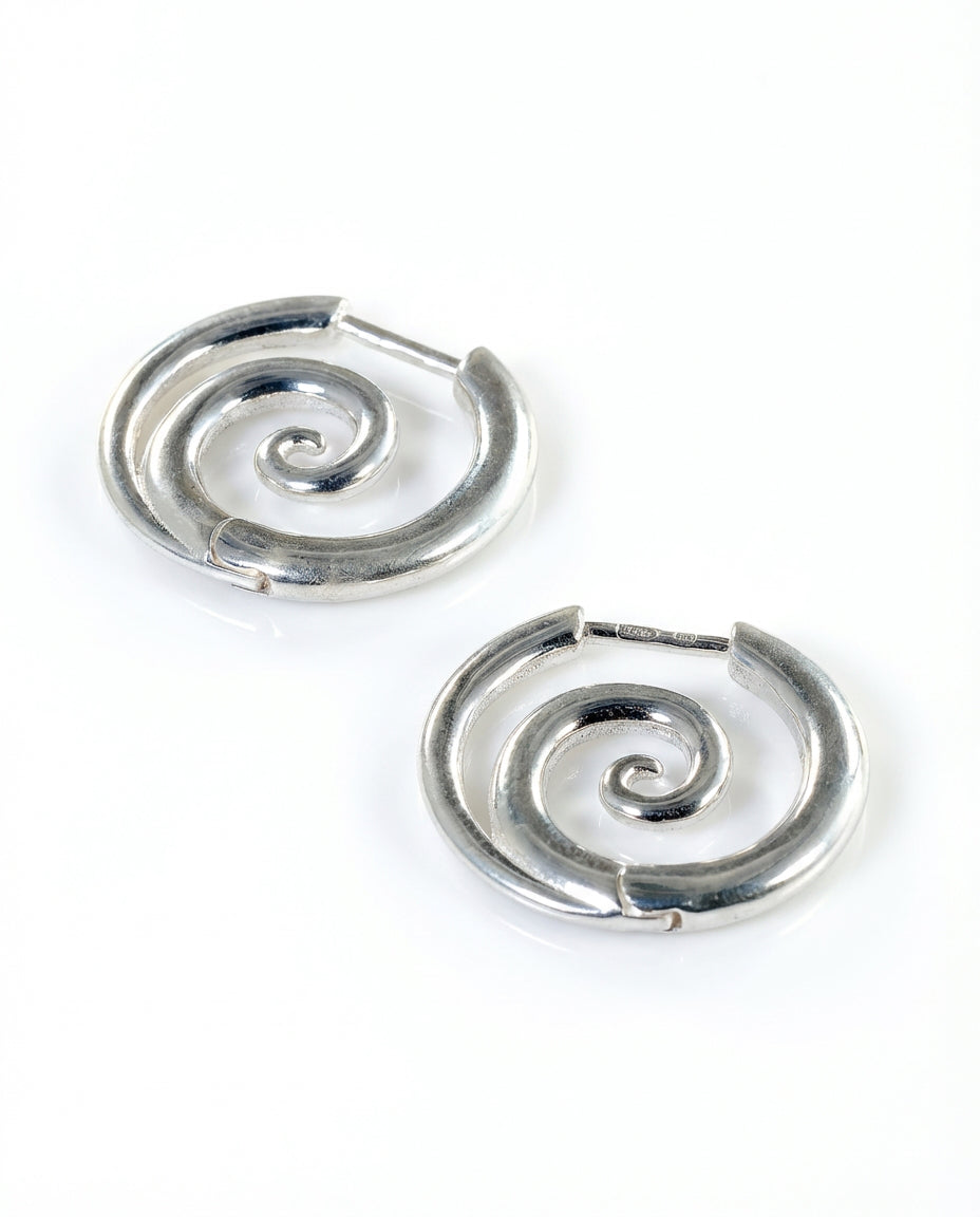 Auskarai Round Spiral — Luxiage