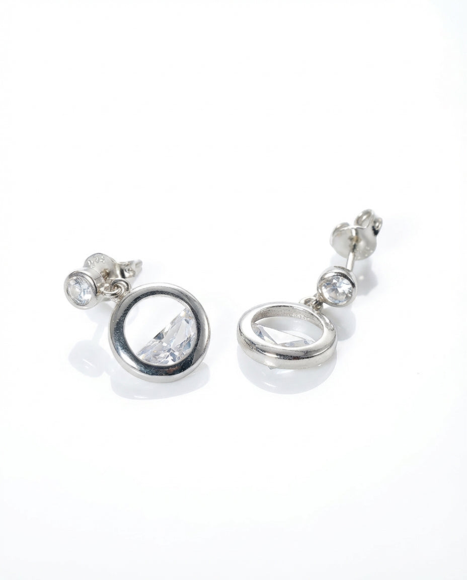 Auskarai Silver CZ — Luxiage
