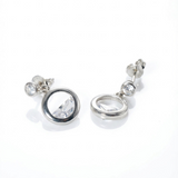 Auskarai Silver CZ — Luxiage