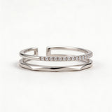 Žiedas Two row ring — Luxiage