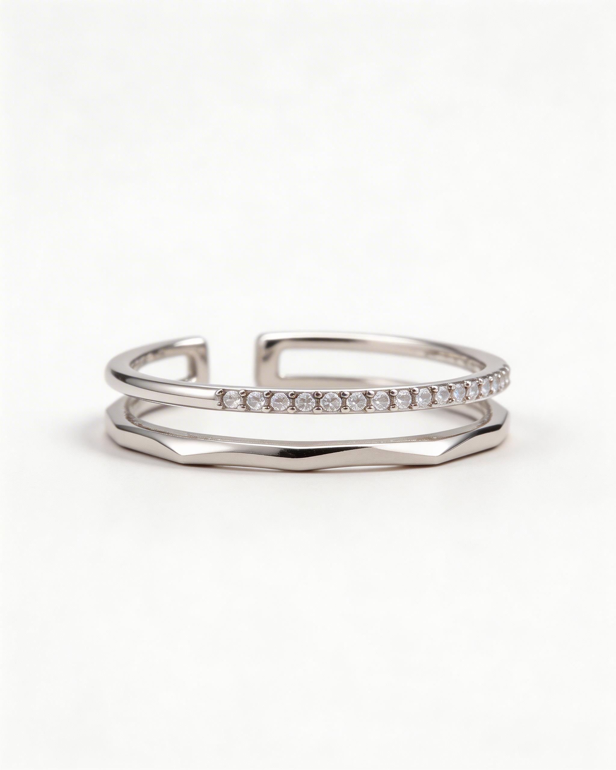 Žiedas Two row ring — Luxiage